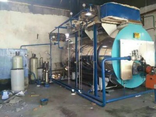 唐山一體冷（lěng）凝燃氣蒸汽鍋爐運行現場